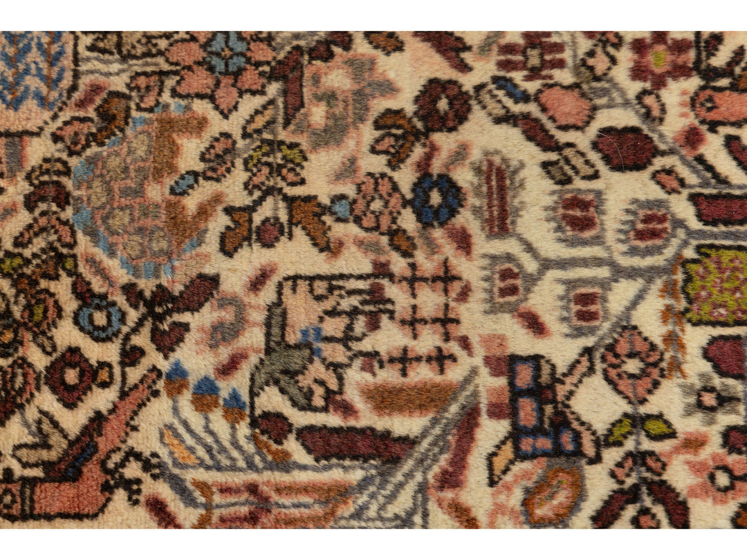 Antique Hamadan Wool Runner 2 X 19