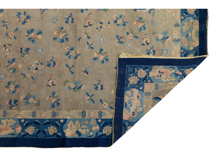 Antique Peking Chinese Wool Rug 7 X 10
