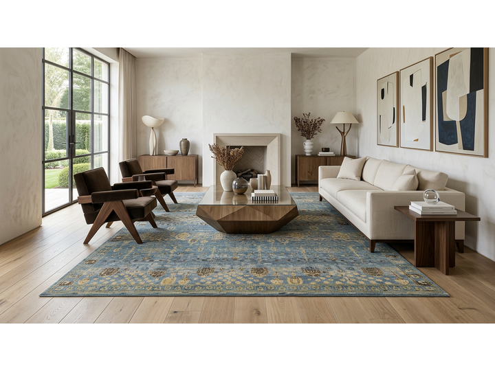 Modern Khotan Wool Rug 12 X 14