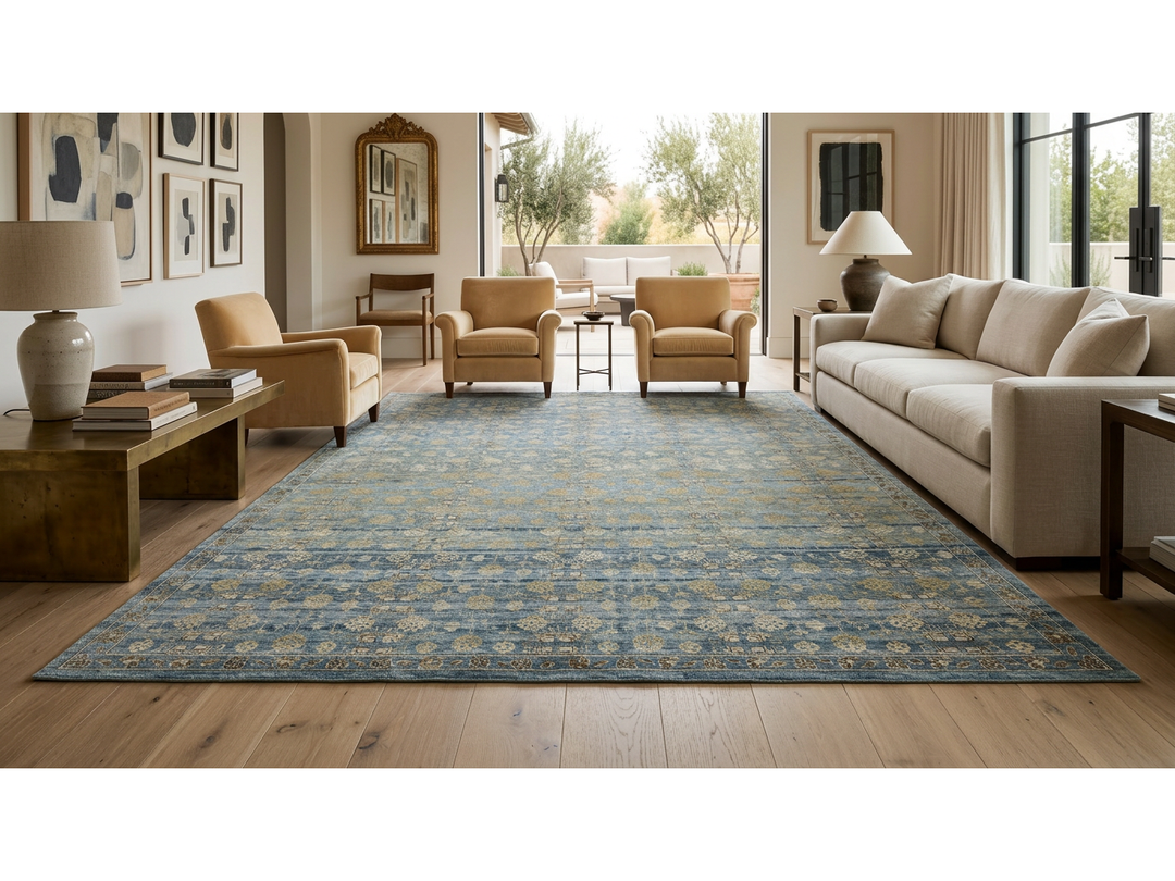 Modern Khotan Wool Rug 12 X 15
