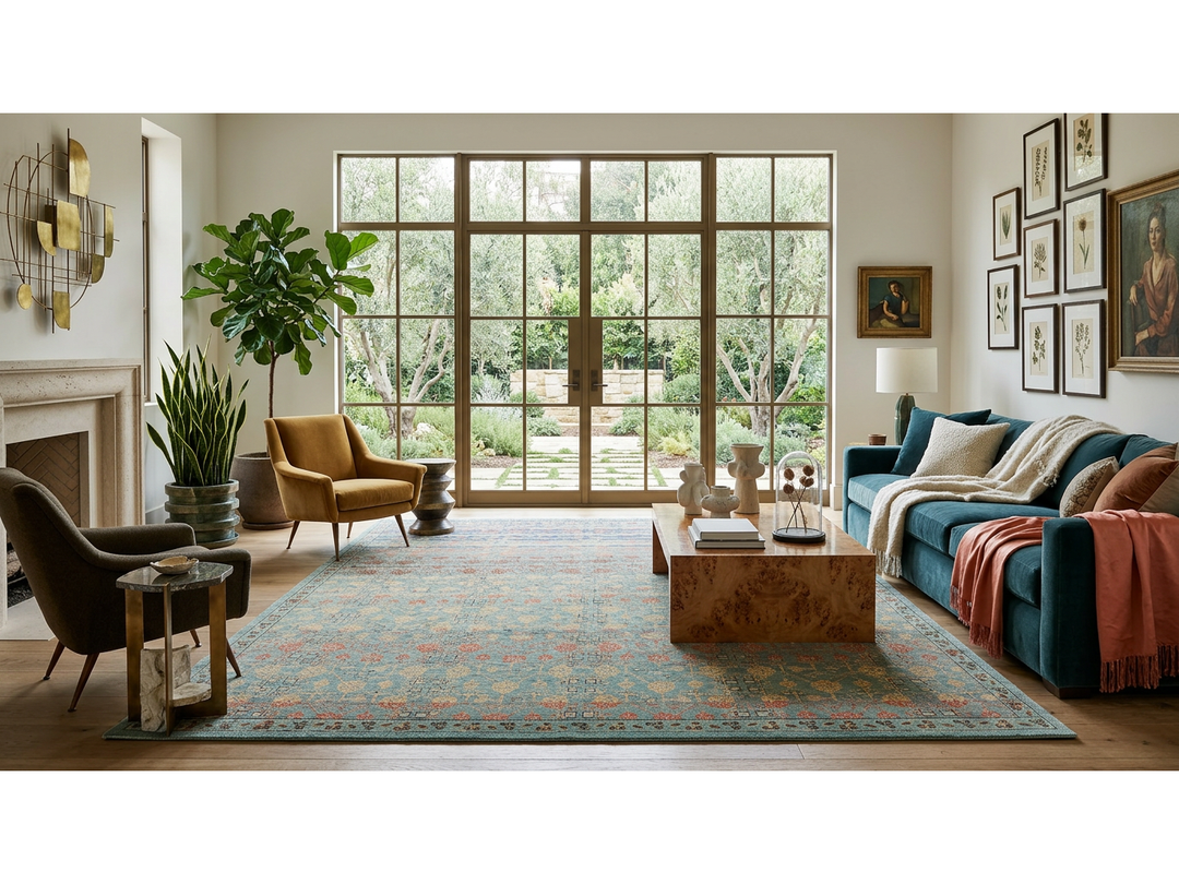 Modern Khotan Wool Rug 12 X 15