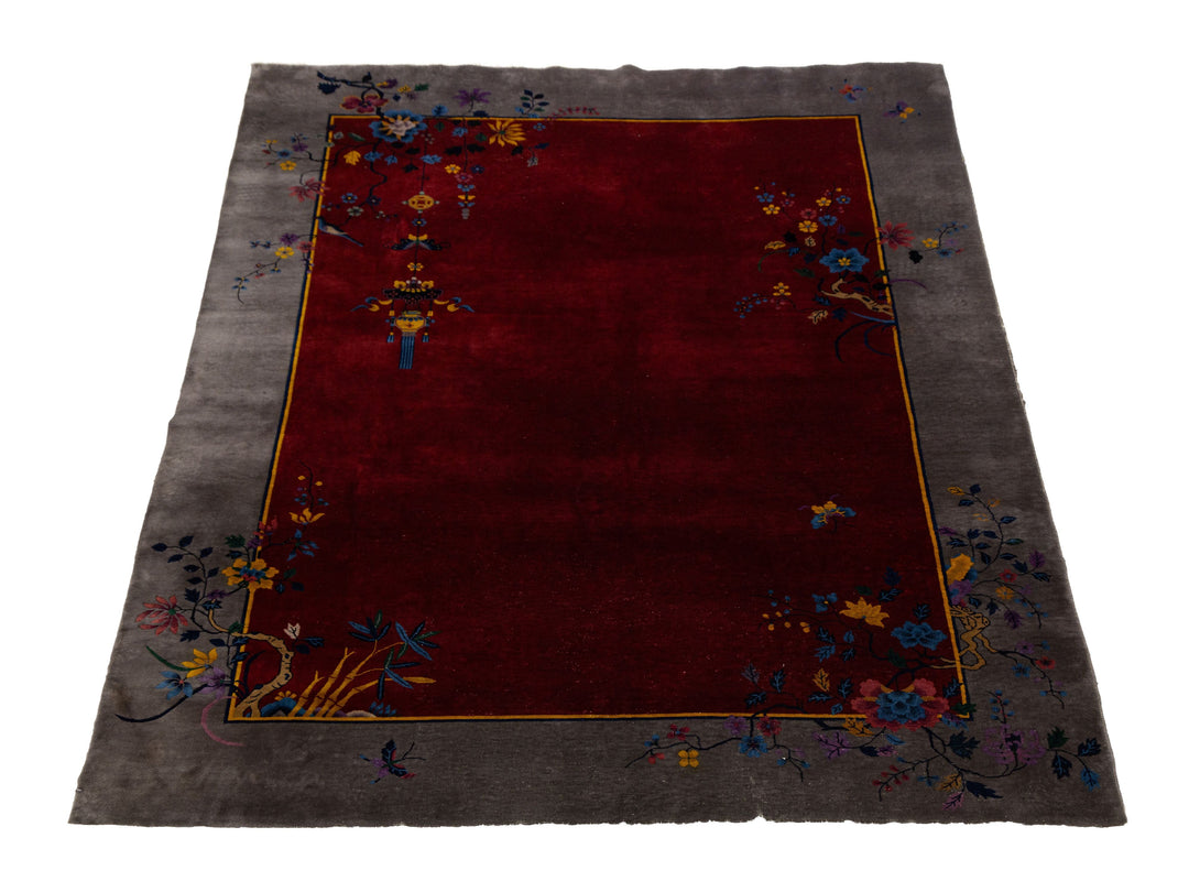 Antique Art Deco Chinese Rug 9 X 12