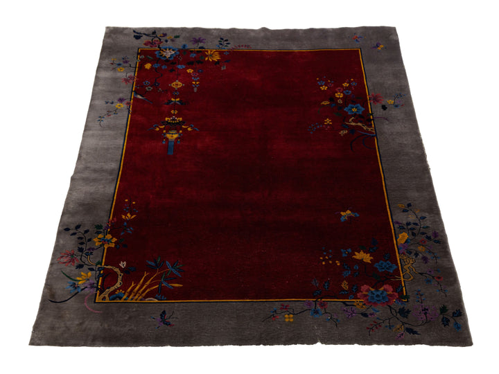 Antique Art Deco Chinese Rug 9 X 12