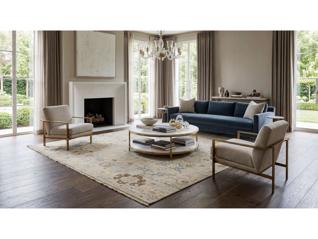 Modern Oushak Wool Rug 10 X 14