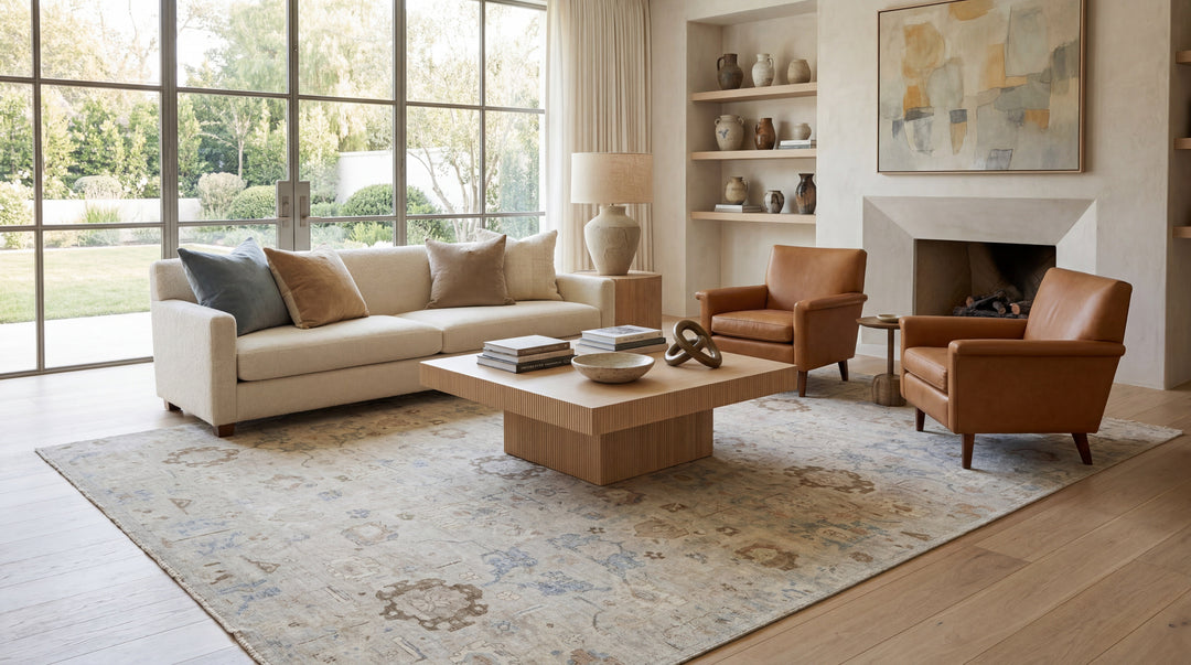 Modern Oushak Wool Rug 10 X 14