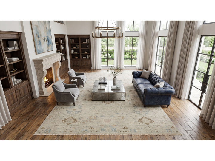 Modern Oushak Wool Rug 10 X 20