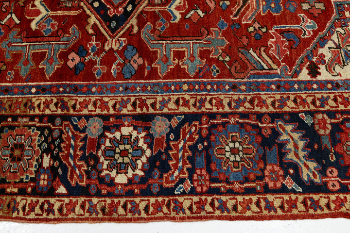 Antique Heriz Wool Rug 10 X 12