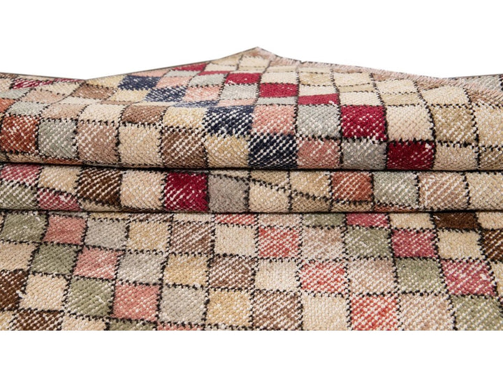 Vintage Turkish Scatter Wool Rug 4 X 6