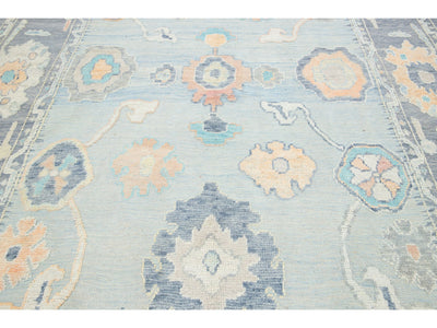 Modern Oushak Wool Rug 10 X 14