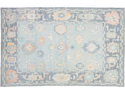 Modern Oushak Wool Rug 10 X 14