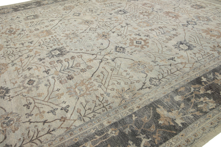 Modern Artisan Mahal Wool Rug 15 X 19