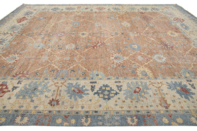 Modern Tabriz Wool Rug 12 X 15