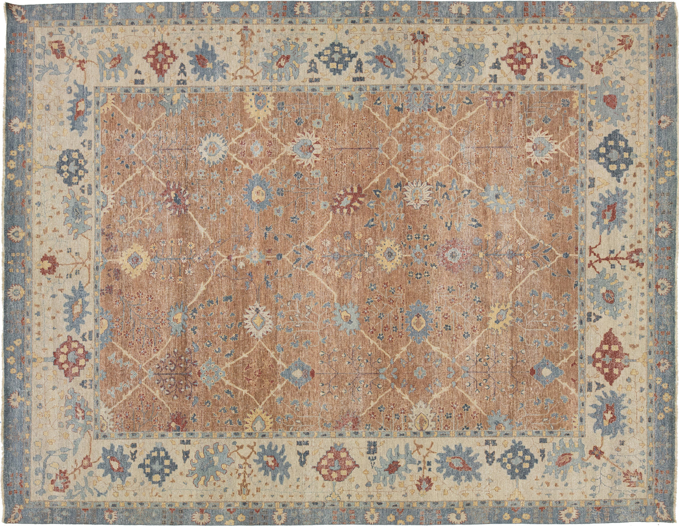 Modern Tabriz Wool Rug 12 X 15