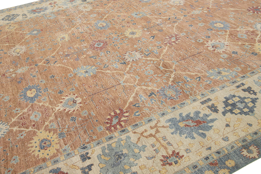 Modern Artisan Tabriz Wool Rug 13 X 17