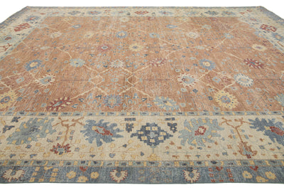 Modern Tabriz Wool Rug 13 X 17