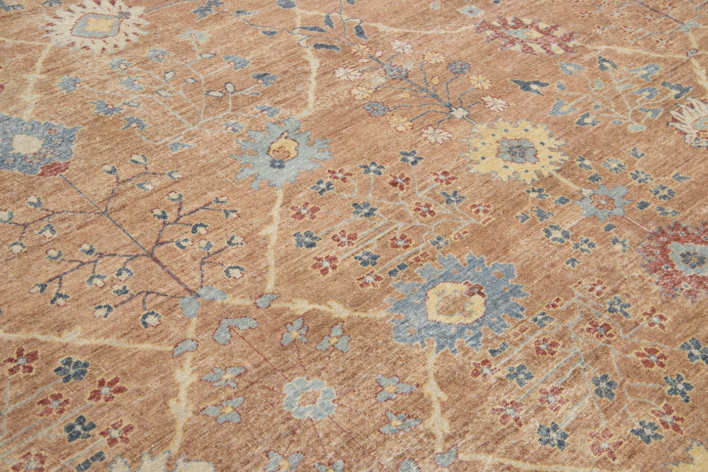 Modern Tabriz Wool Rug 13 X 17