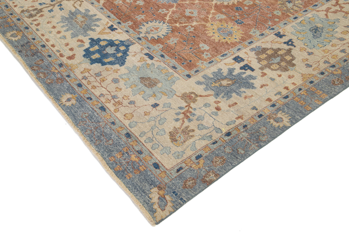 Modern Tabriz Wool Rug 13 X 17