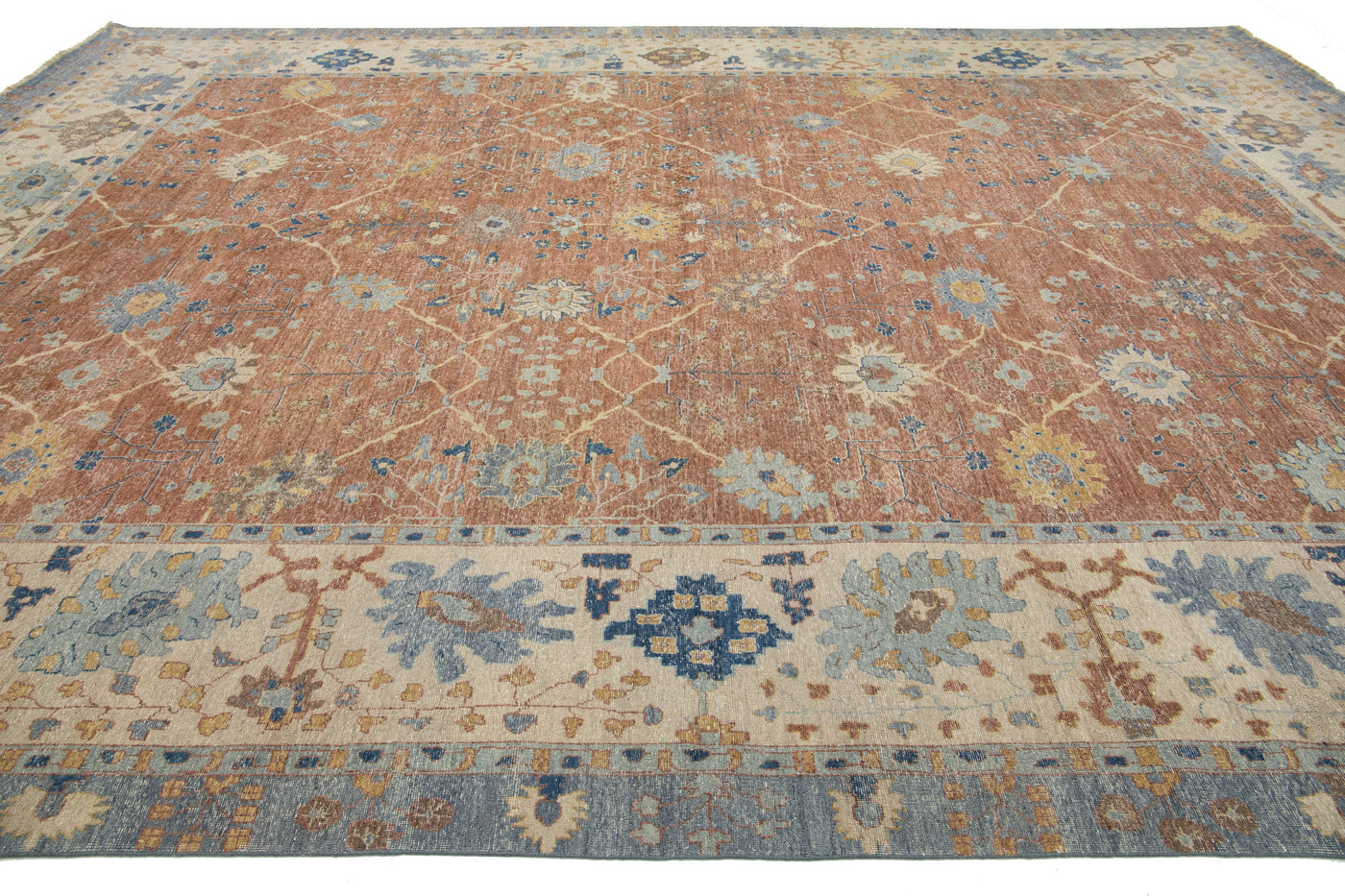 Modern Artisan Tabriz Wool Rug 13 X 17