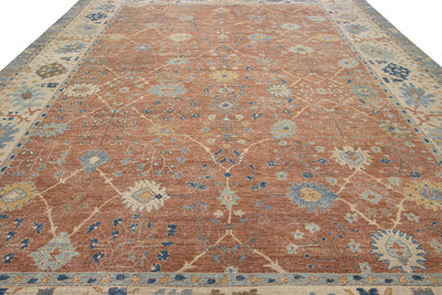 Modern Tabriz Wool Rug 13 X 17