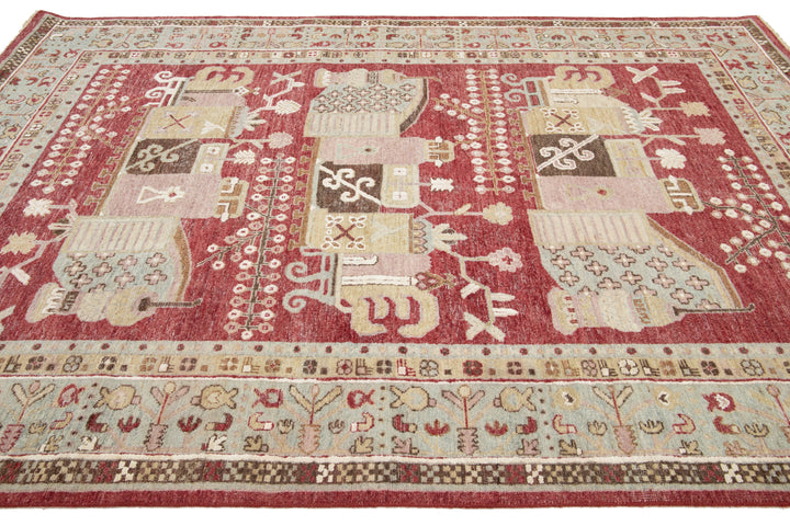 Modern Samarkand Wool Rug 7 X 10