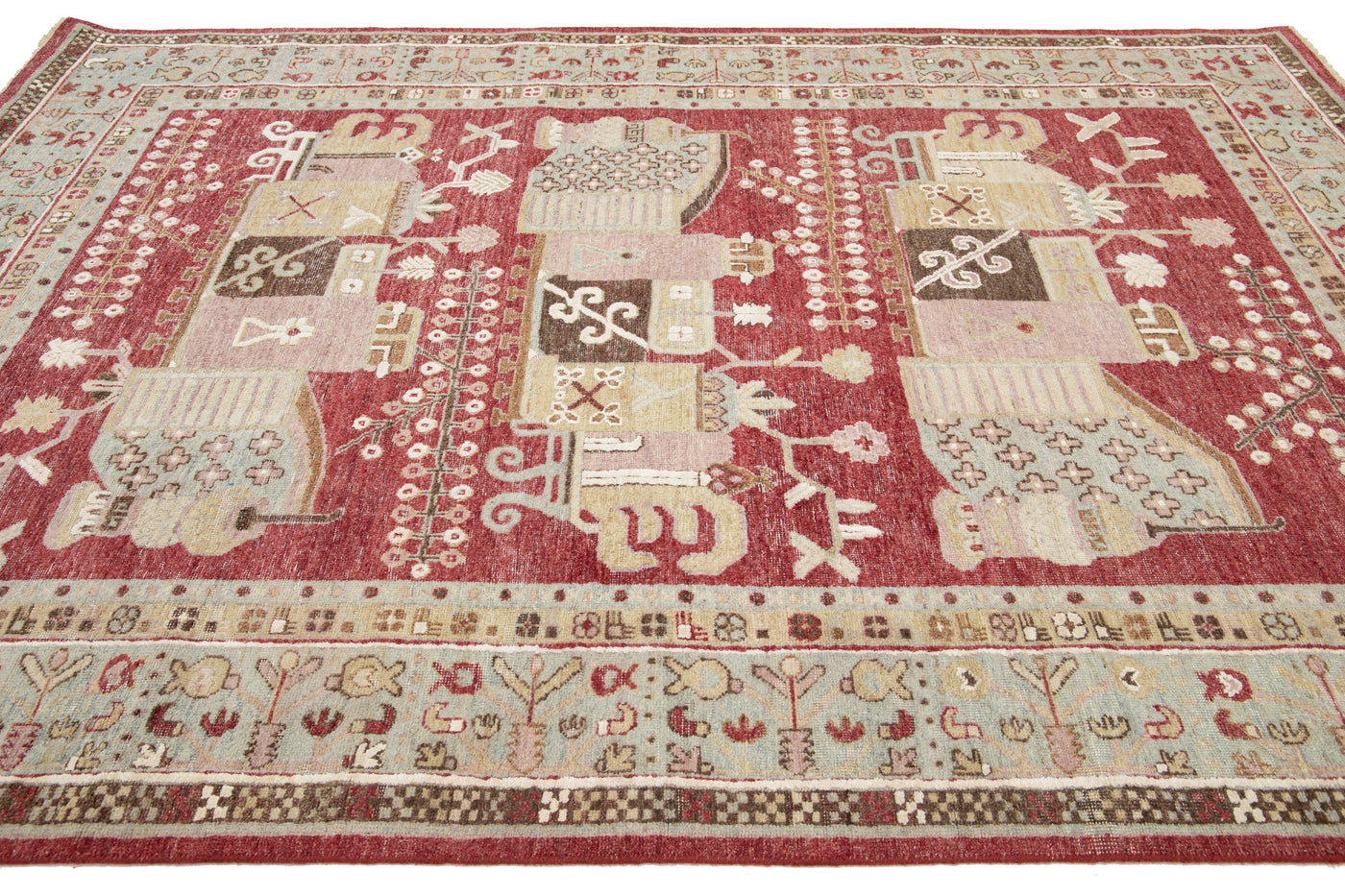 Modern Samarkand Wool Rug 7 X 10