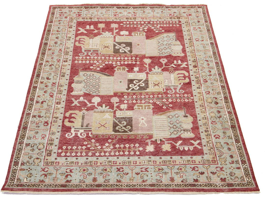Modern Artisan Samarkand Wool Rug 7 X 10