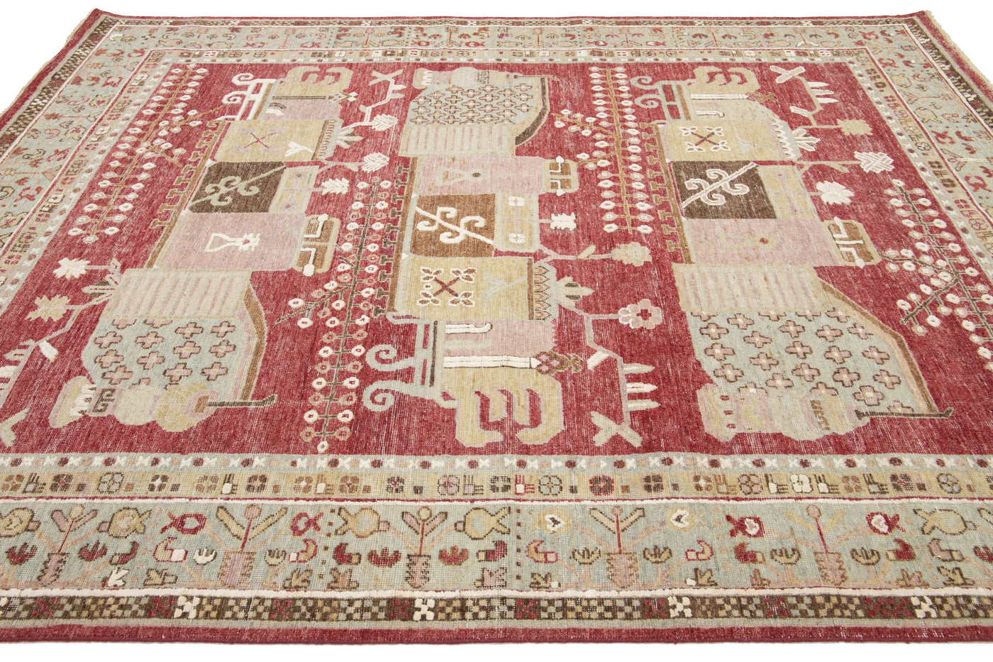 Modern Samarkand Wool Rug 8 X 10