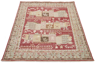 Modern Samarkand Wool Rug 8 X 10