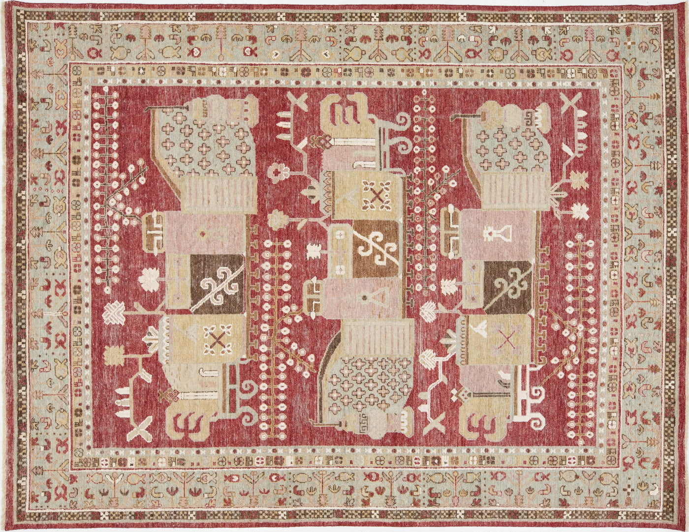 Modern Samarkand Wool Rug 8 X 10