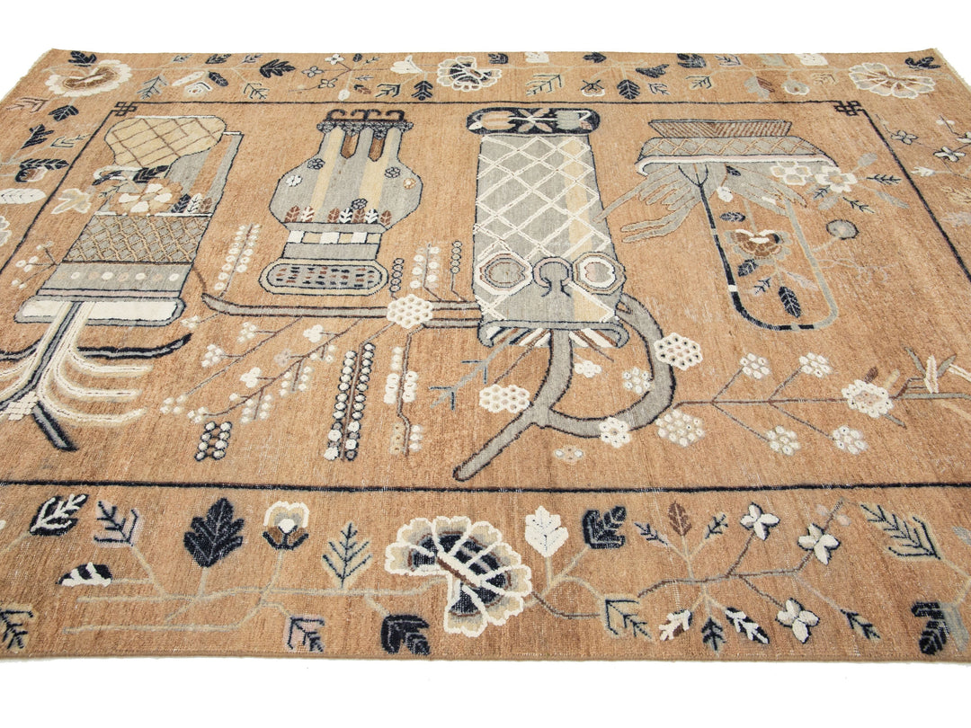 Modern Artisan Samarkand Wool Rug 7 X 10