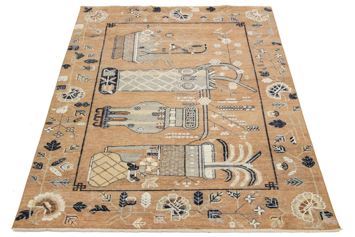 Modern Samarkand Wool Rug 7 X 10
