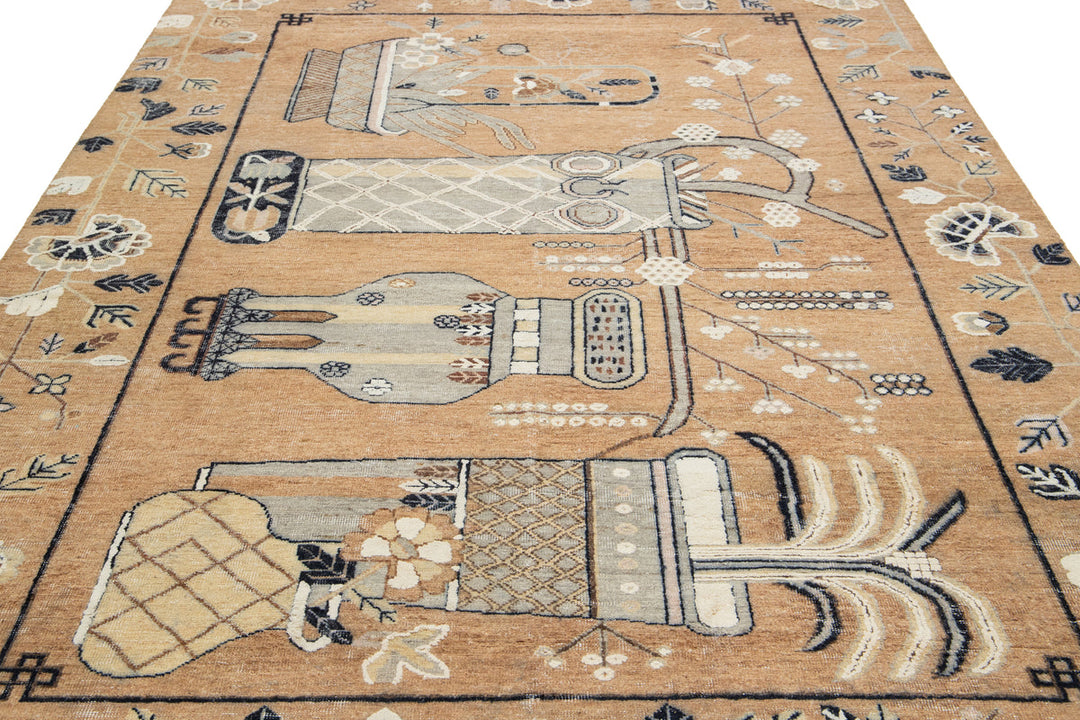 Modern Samarkand Wool Rug 7 X 10