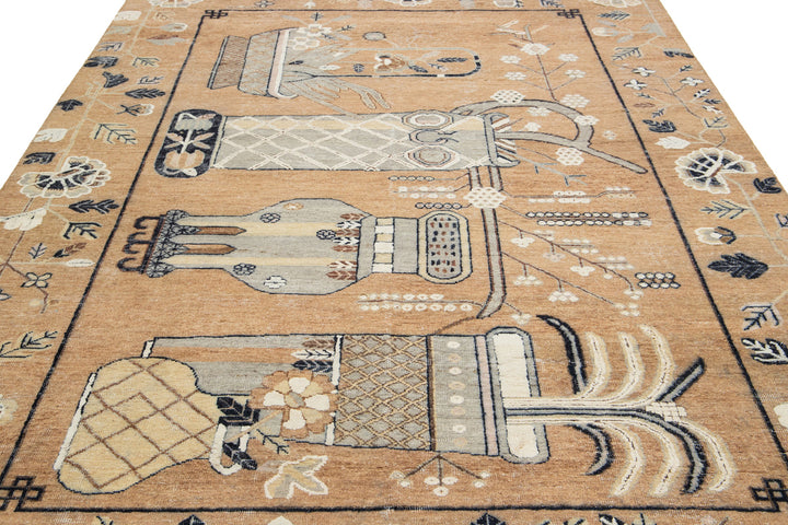 Modern Samarkand Wool Rug 7 X 10