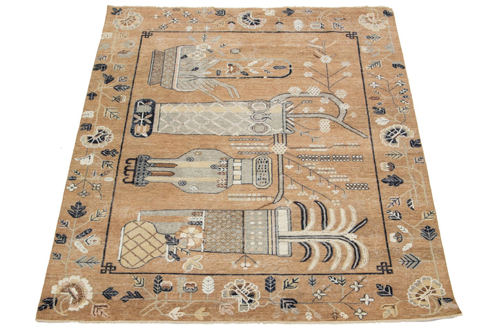 Modern Samarkand Wool Rug 8 X 10