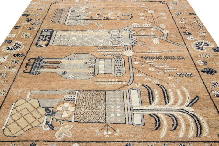 Modern Samarkand Wool Rug 8 X 10