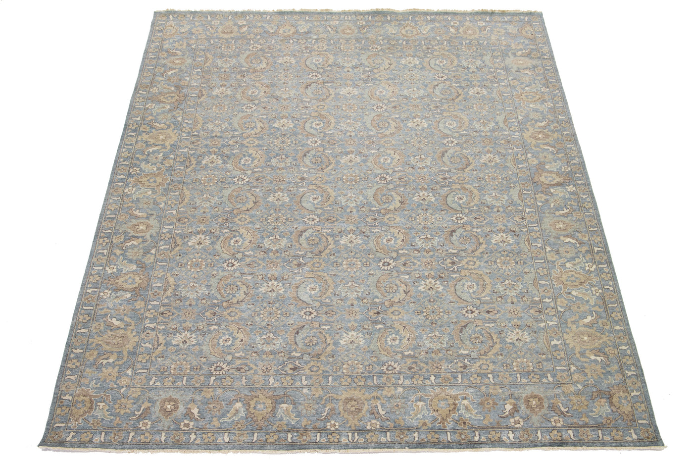 Modern Indian Wool Rug 9 X 12