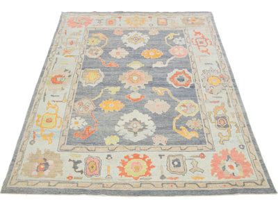 Modern Oushak Wool Rug 9 X 13