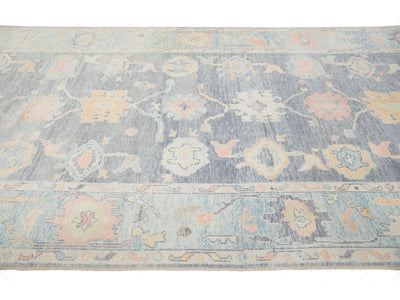 Modern Oushak Wool Runner 7 X 20