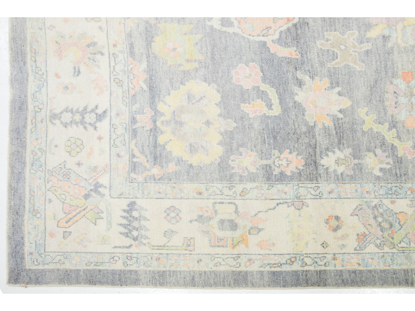 Modern Oushak Wool Rug 10 X 13