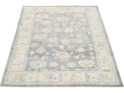 Modern Oushak Wool Rug 10 X 13