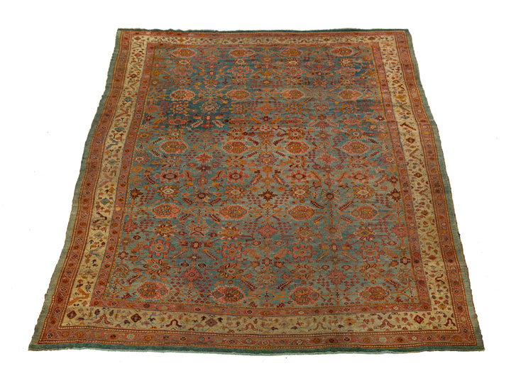 Antique Oushak Wool Rug 12 X 16