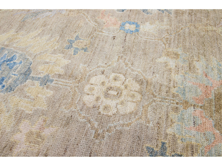Modern Sultanabad Wool Rug 9 X 12