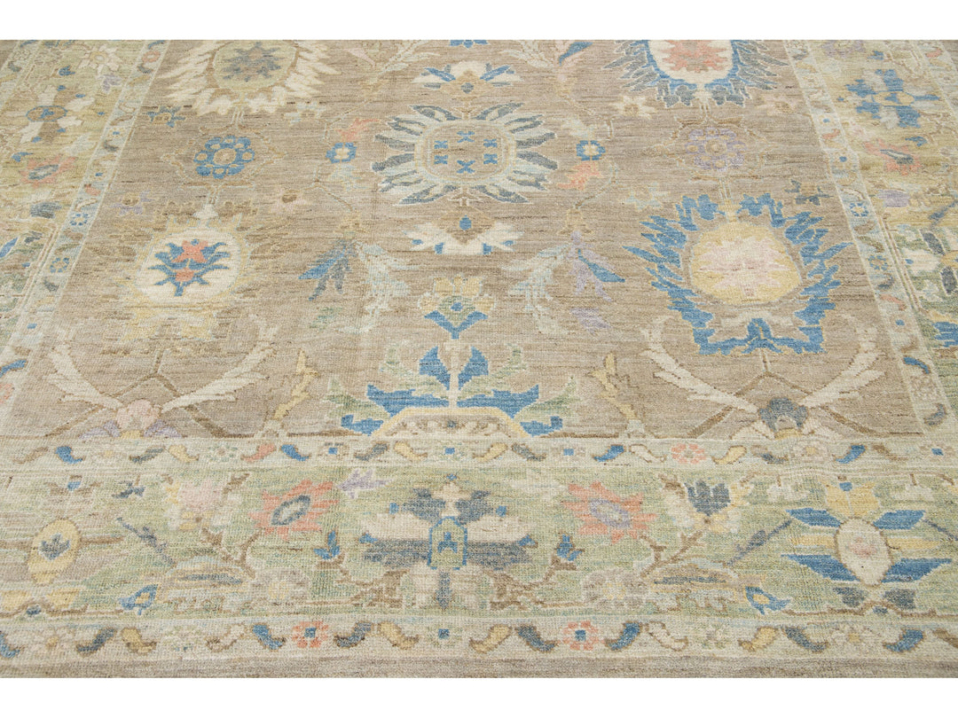 Modern Sultanabad Wool Rug 9 X 12