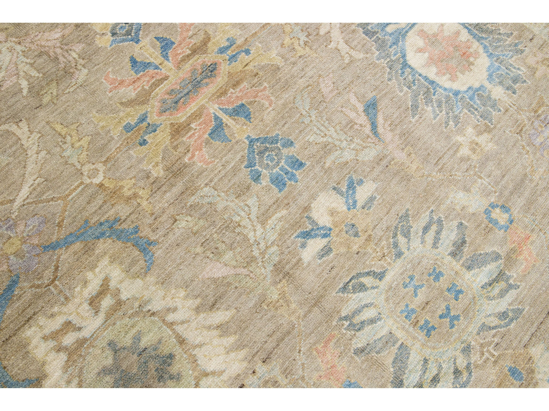 Modern Sultanabad Wool Rug 9 X 12