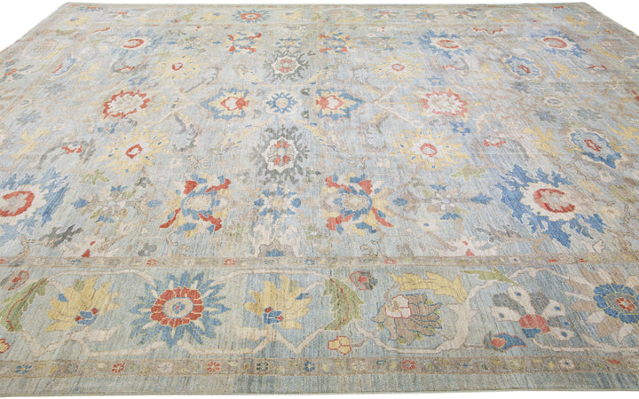 Modern Sultanabad Wool Rug 14 X 16