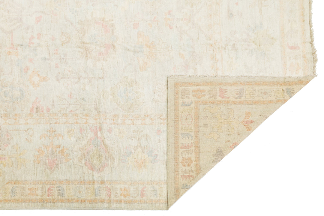 Modern Oushak Wool Rug 14 X 17