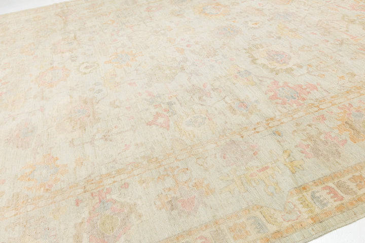 Modern Oushak Wool Rug 14 X 17