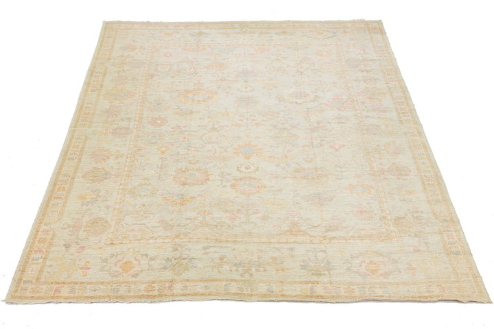 Modern Oushak Wool Rug 14 X 17