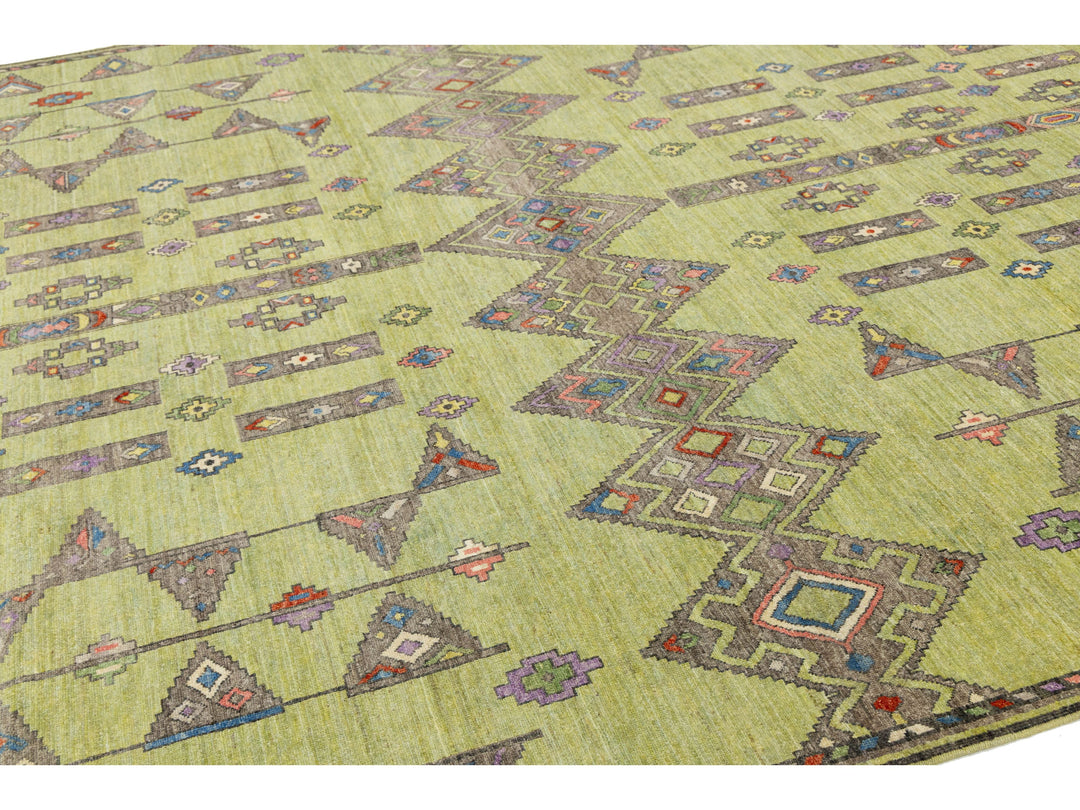 Modern Khotan Wool Rug 10 X 14