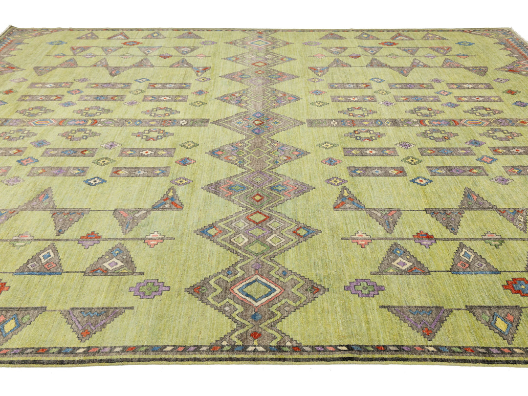 Modern Khotan Wool Rug 10 X 14